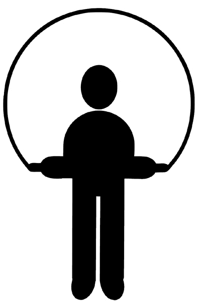 Child with jump rope silhouette vinyl sticker. Customize on line.     Children 020-0208  